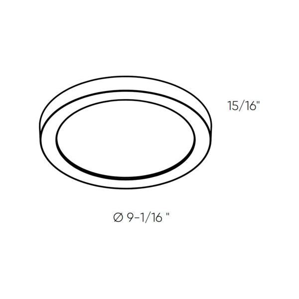 Prime 9" Plastic Flush Mount 5CCT