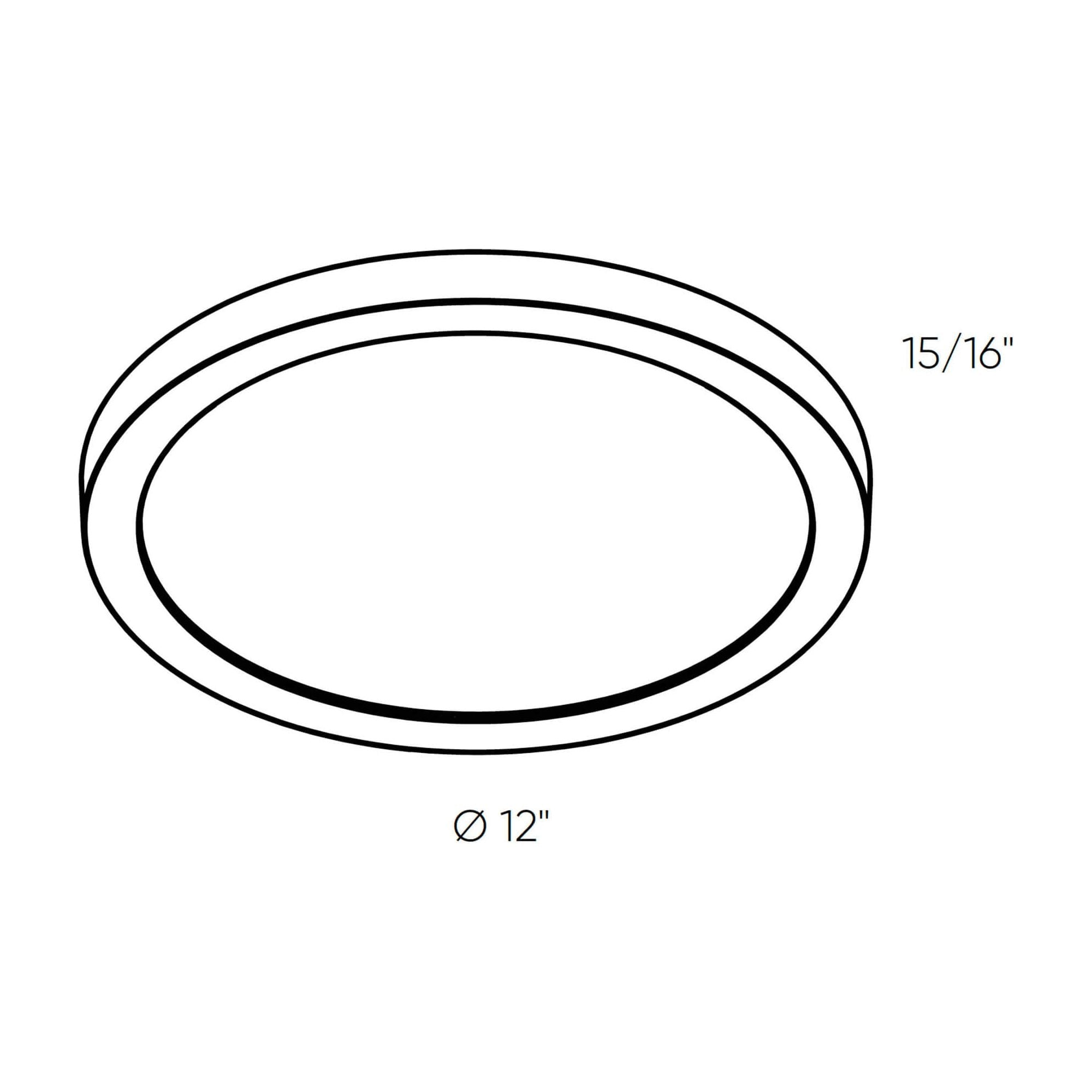 Prime 12" Plastic Flush Mount 5CCT