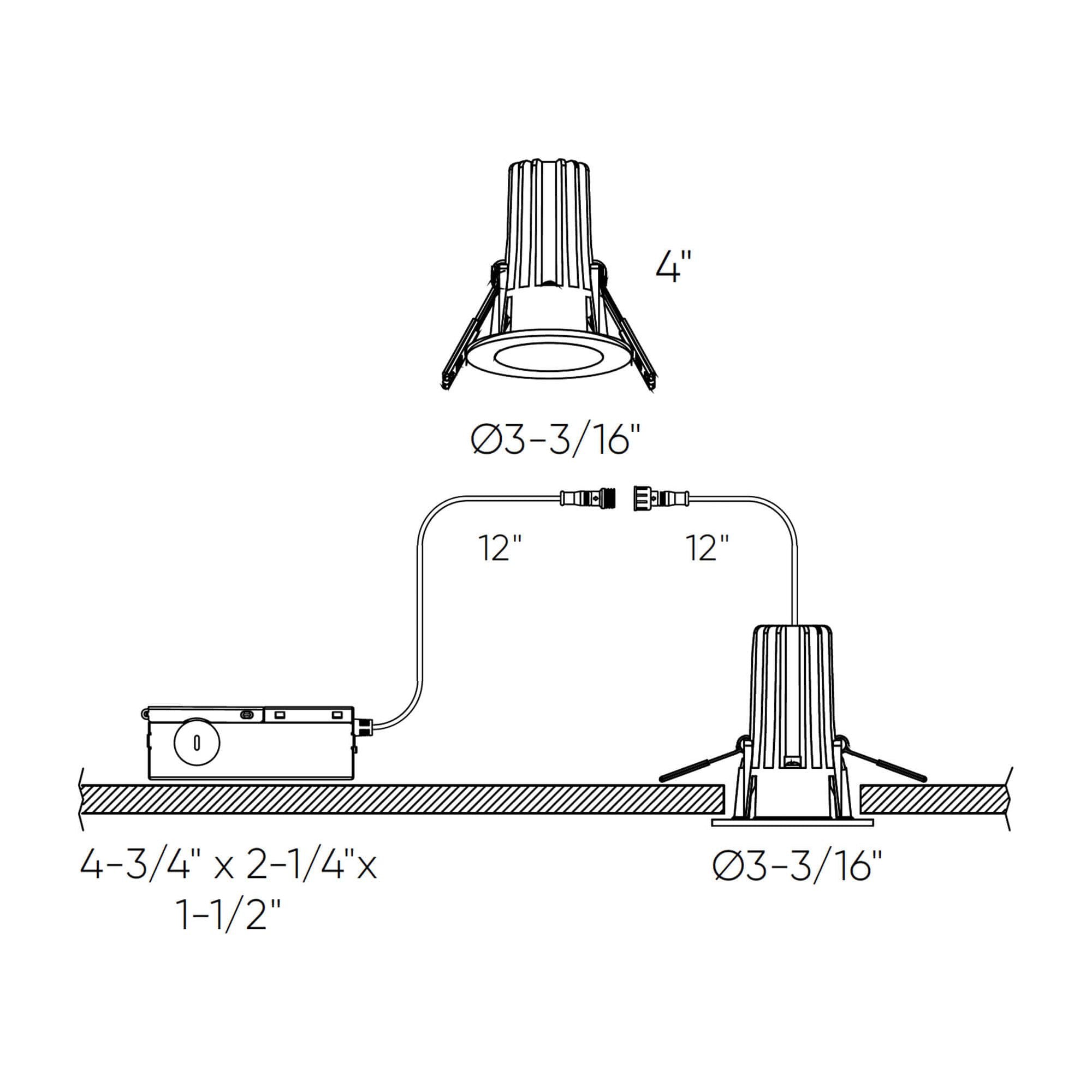 2" CCT High Power Regressed Recessed Round Smooth Baffle