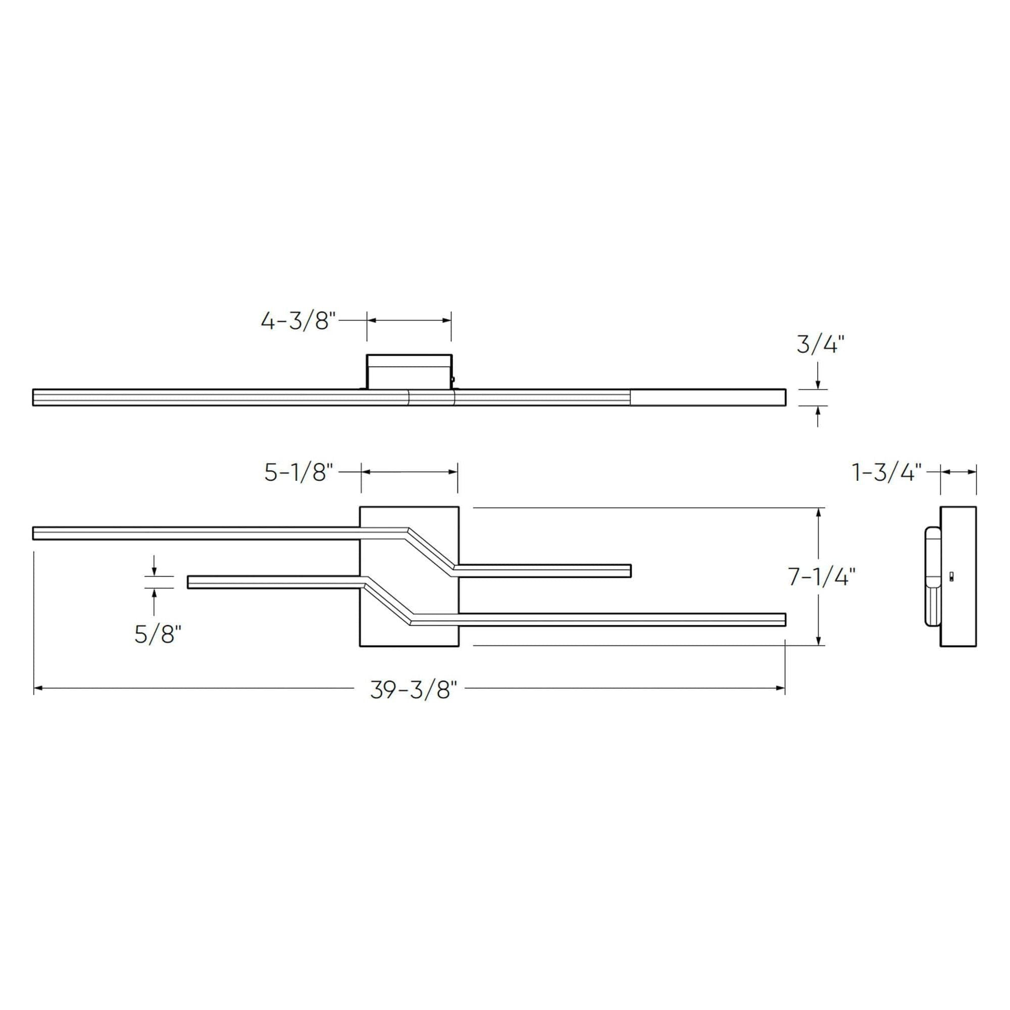 Lightning Double Line Wall Mount