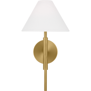 Visual Comfort Studio Drew & Jonathan Porteau Transitional Medium Sconce in  Satin Brass DJW1011SB