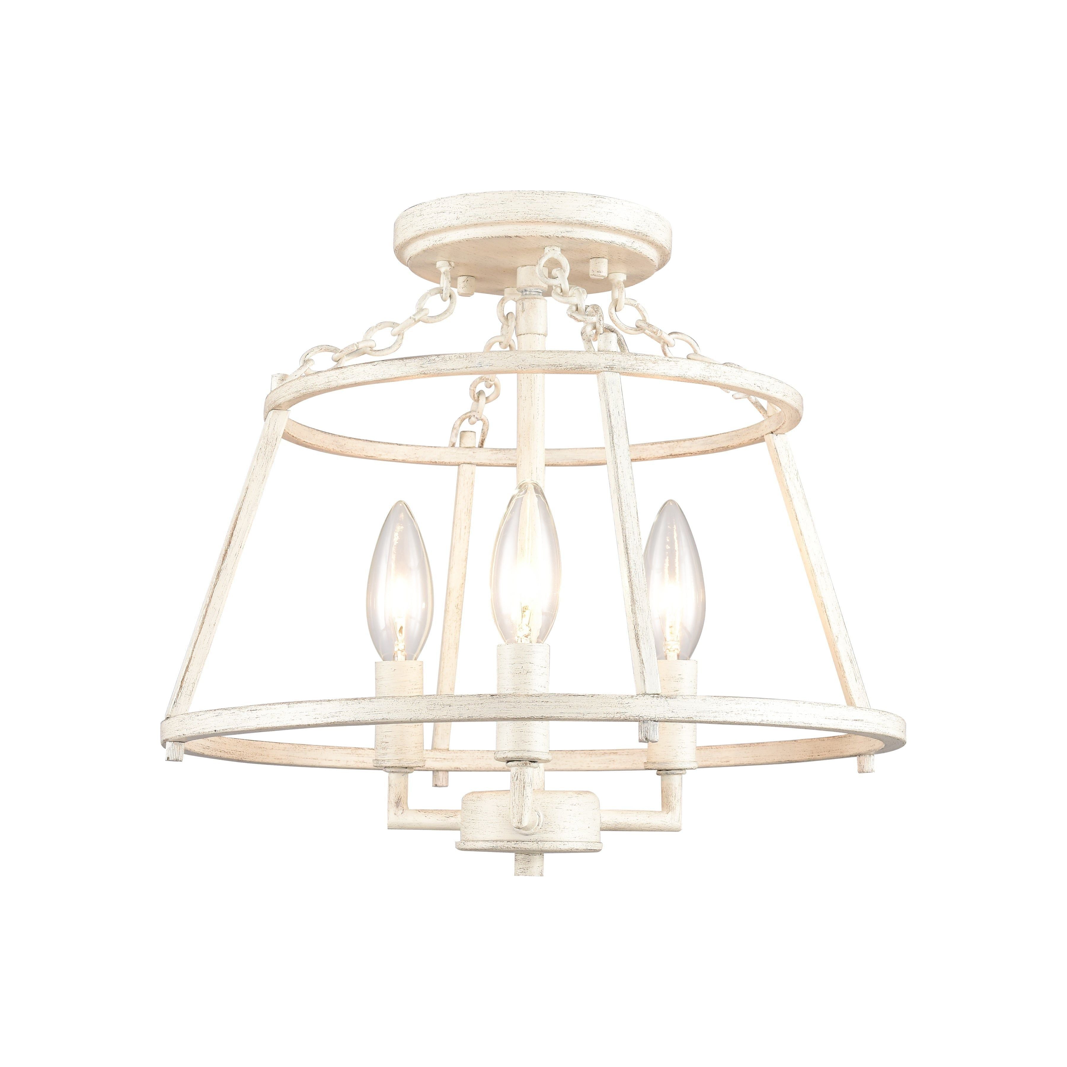 Joanie 13" Wide 3-Light Semi Flush Mount