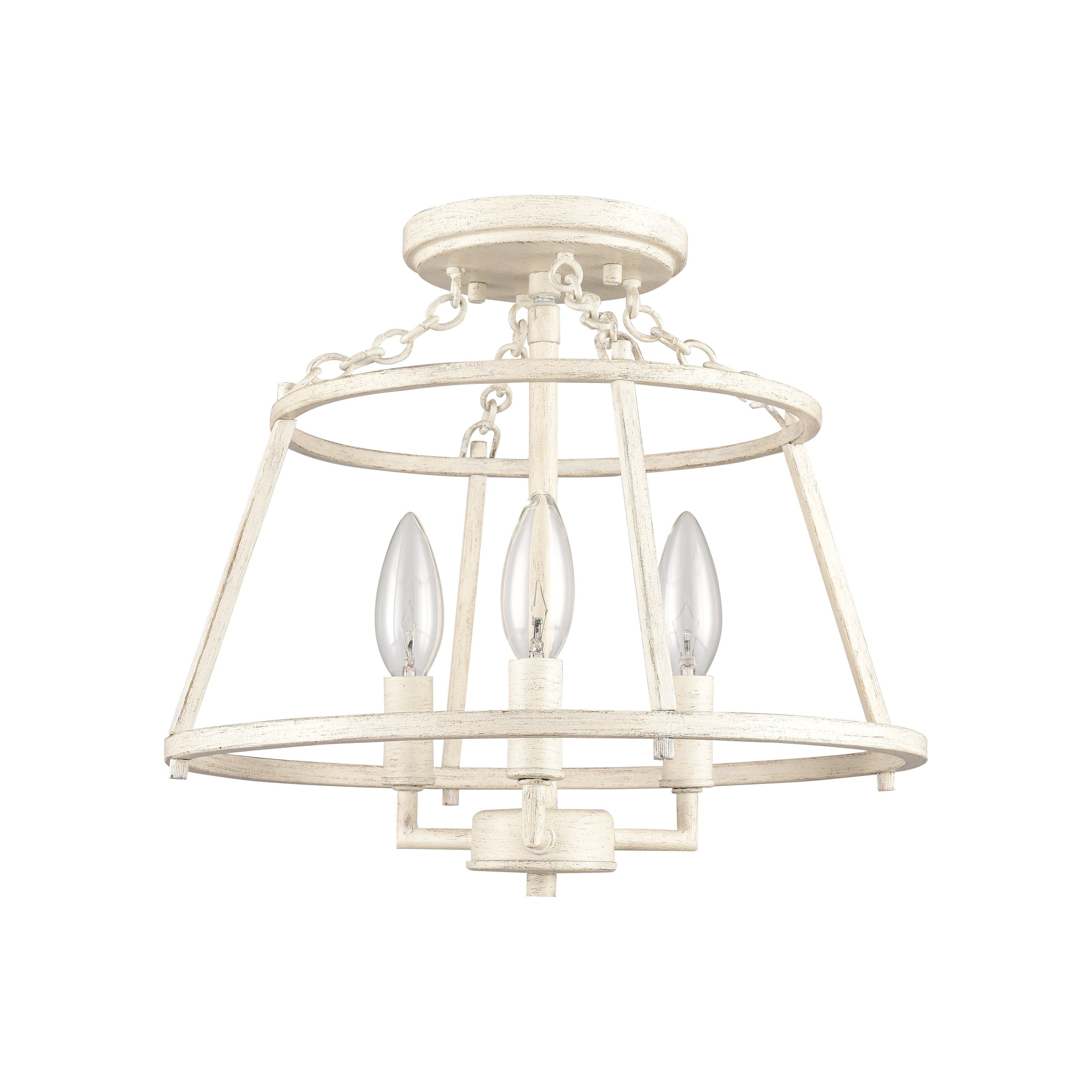 Joanie 13" Wide 3-Light Semi Flush Mount