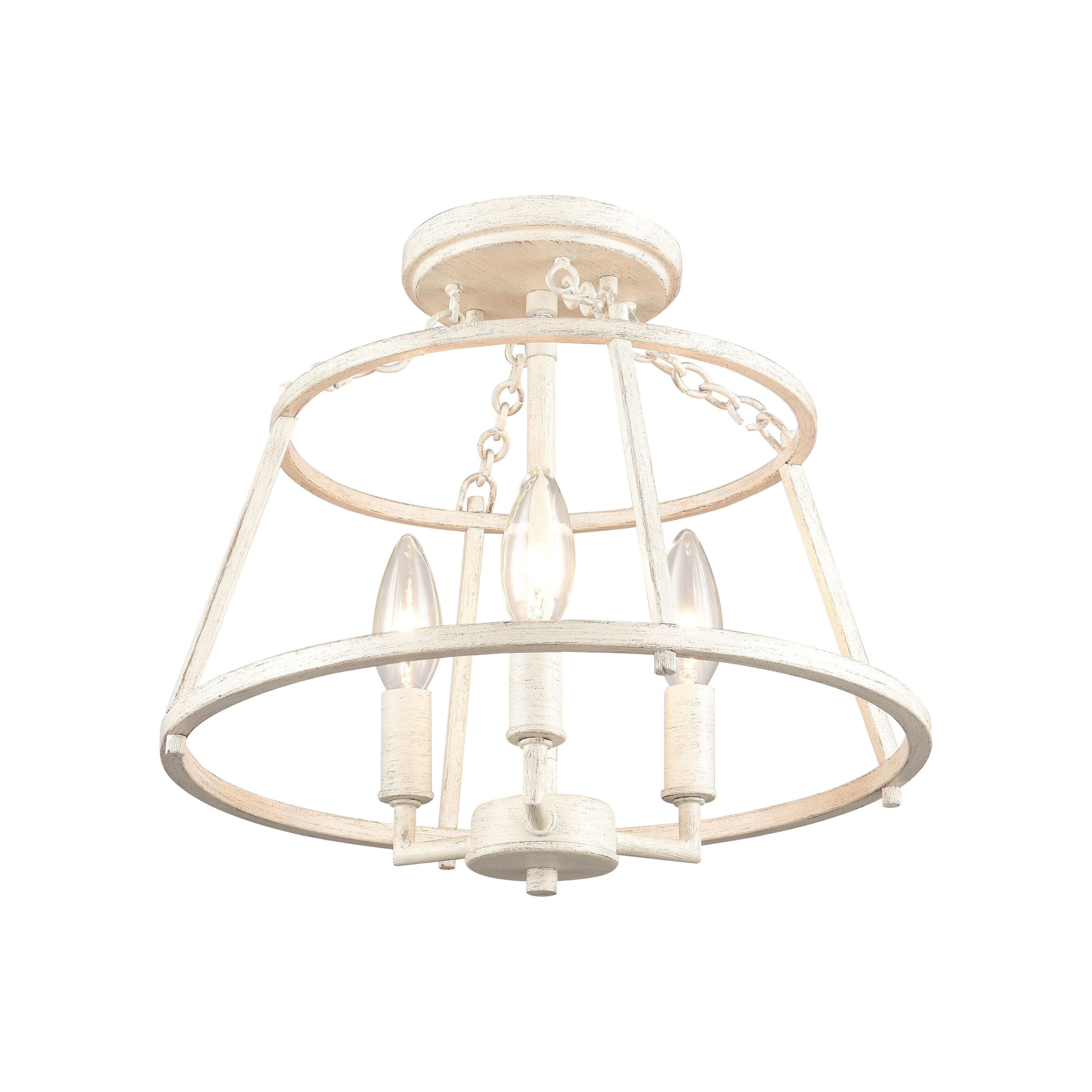 Joanie 13" Wide 3-Light Semi Flush Mount