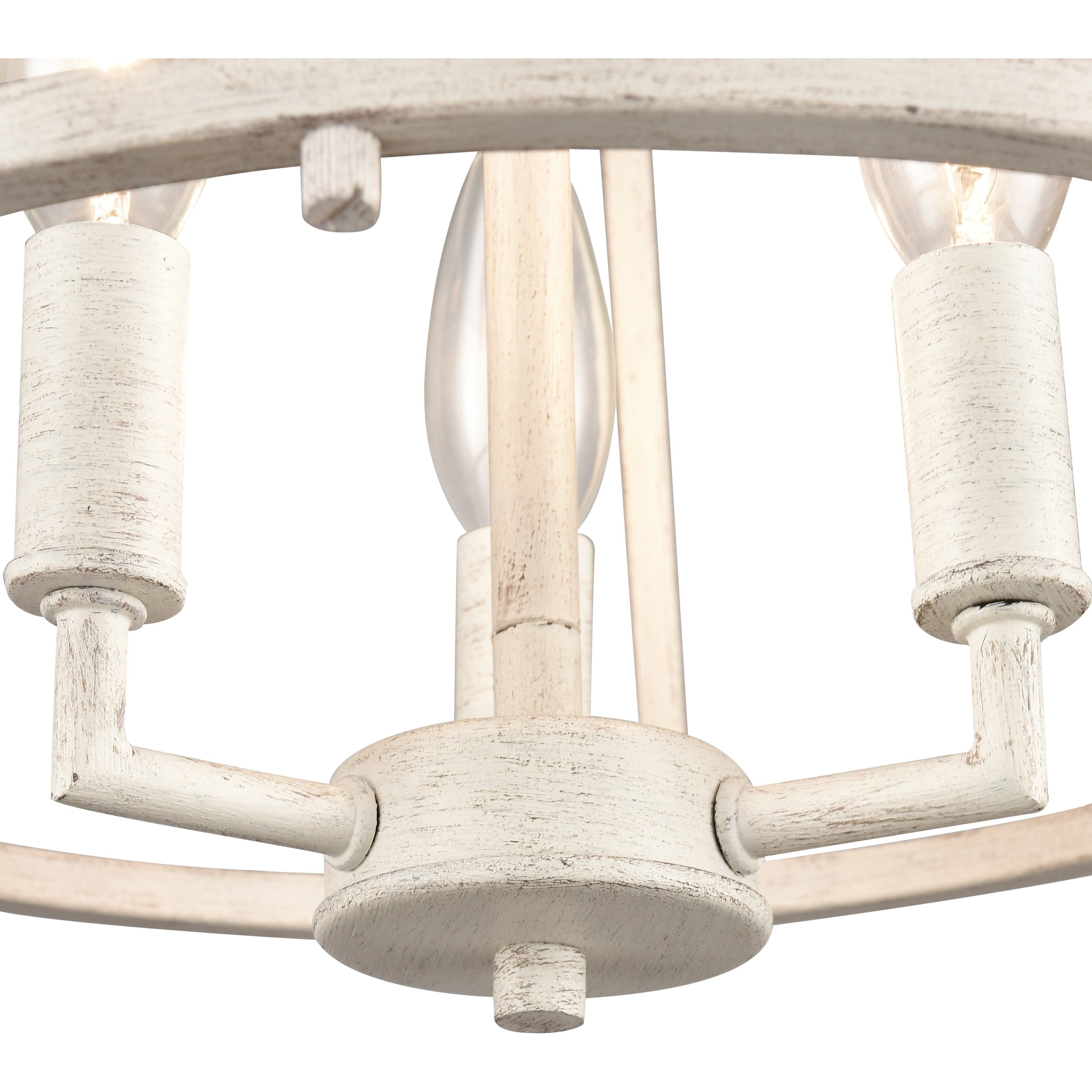 Joanie 13" Wide 3-Light Semi Flush Mount