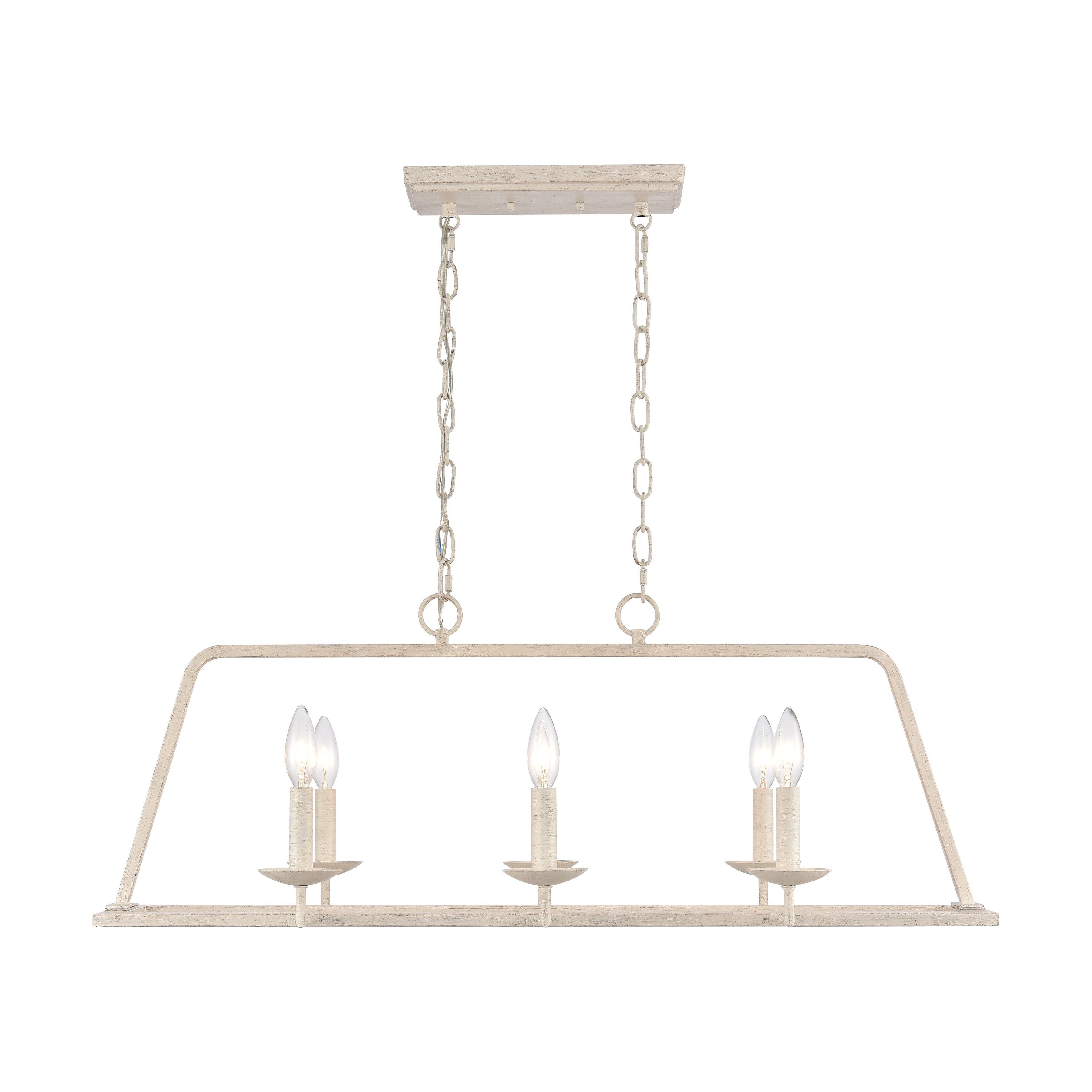 Joanie 34" Wide 6-Light Linear Chandelier