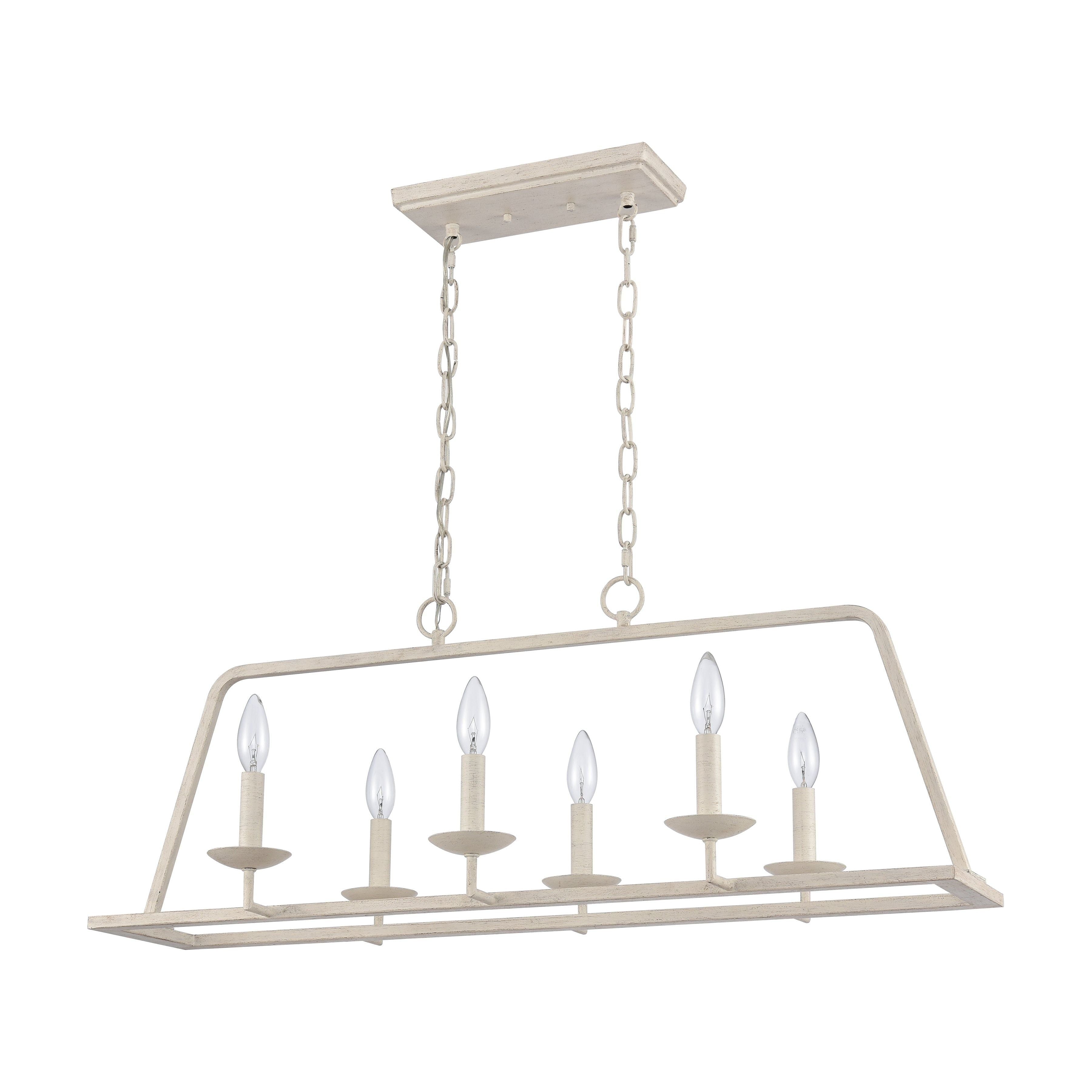 Joanie 34" Wide 6-Light Linear Chandelier