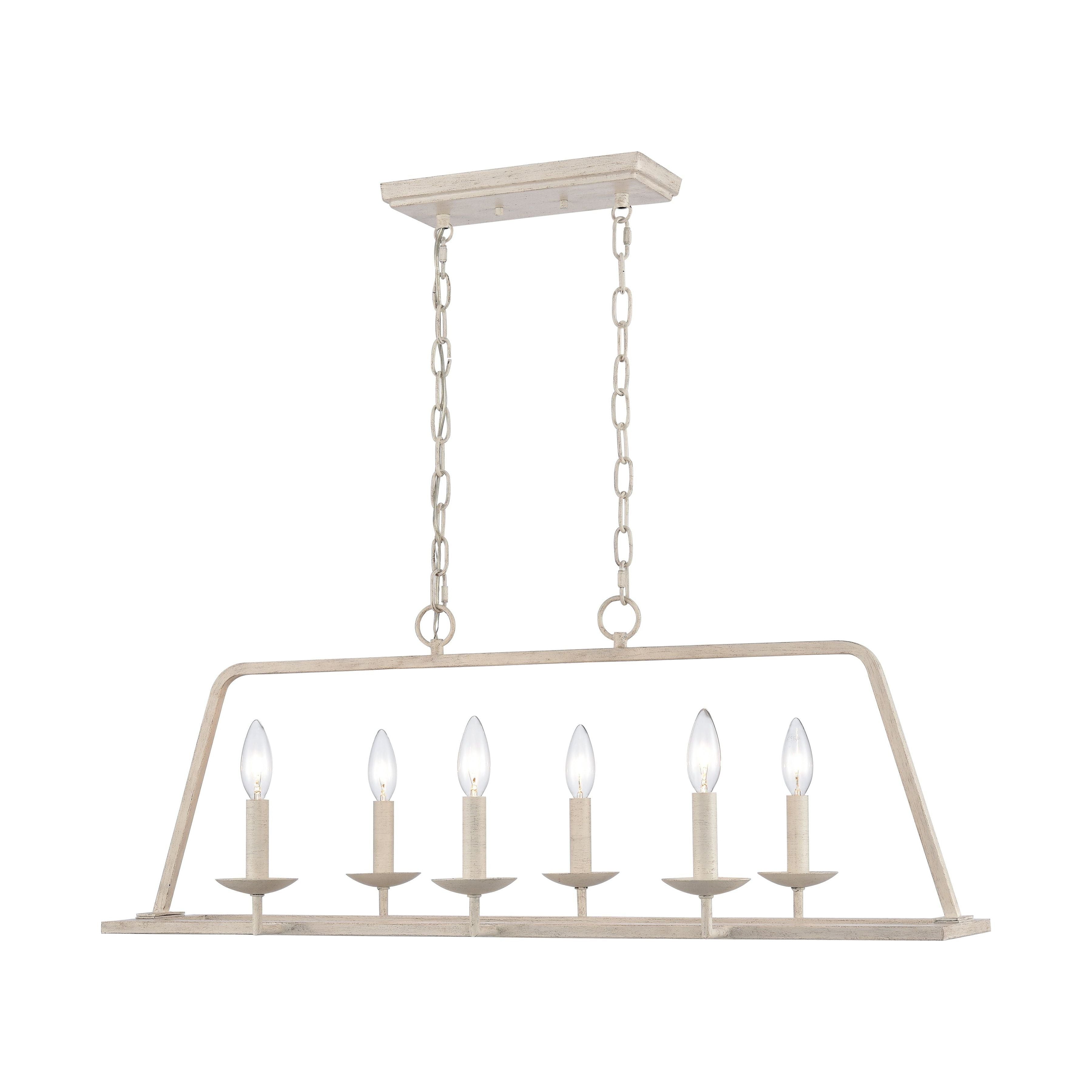 Joanie 34" Wide 6-Light Linear Chandelier