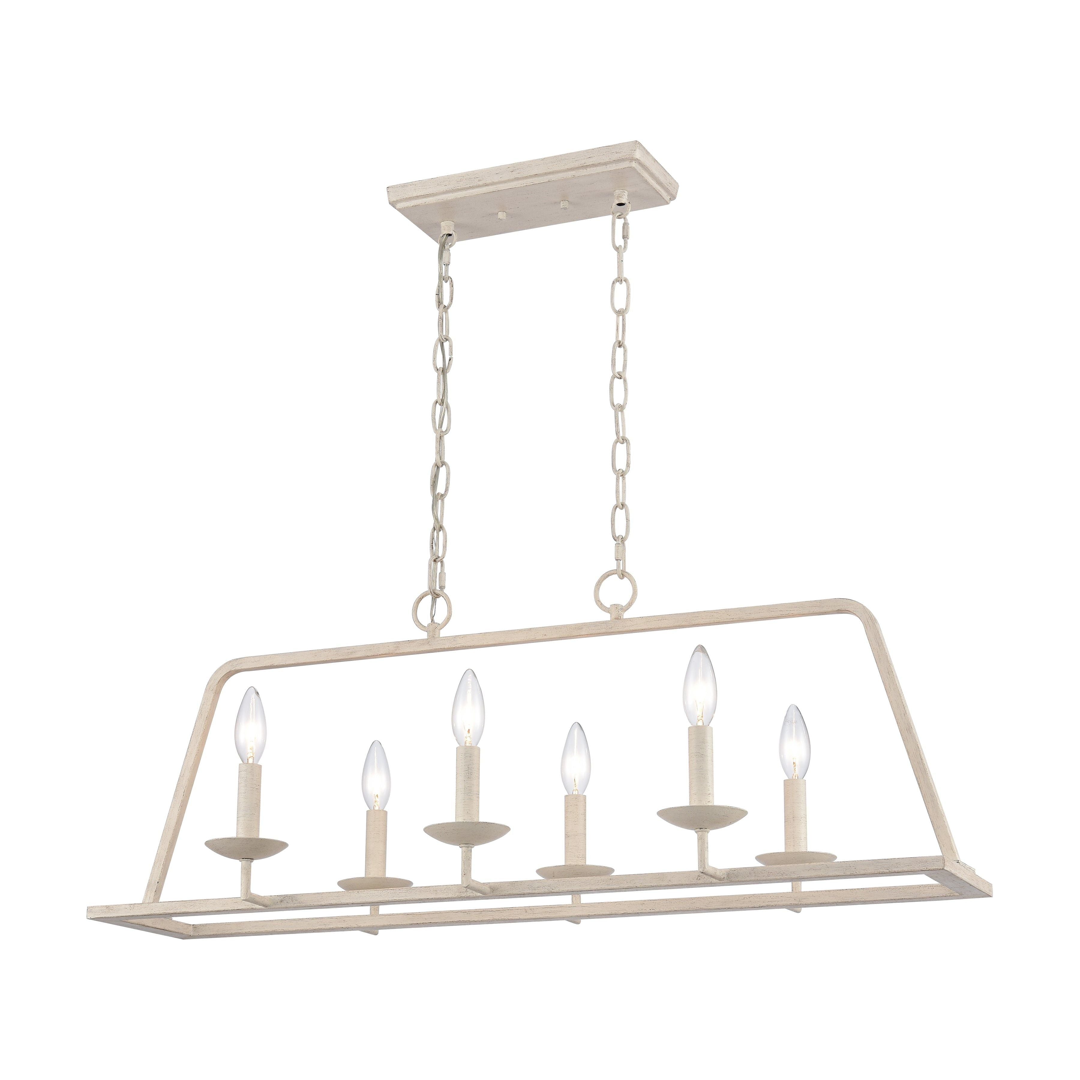 Joanie 34" Wide 6-Light Linear Chandelier