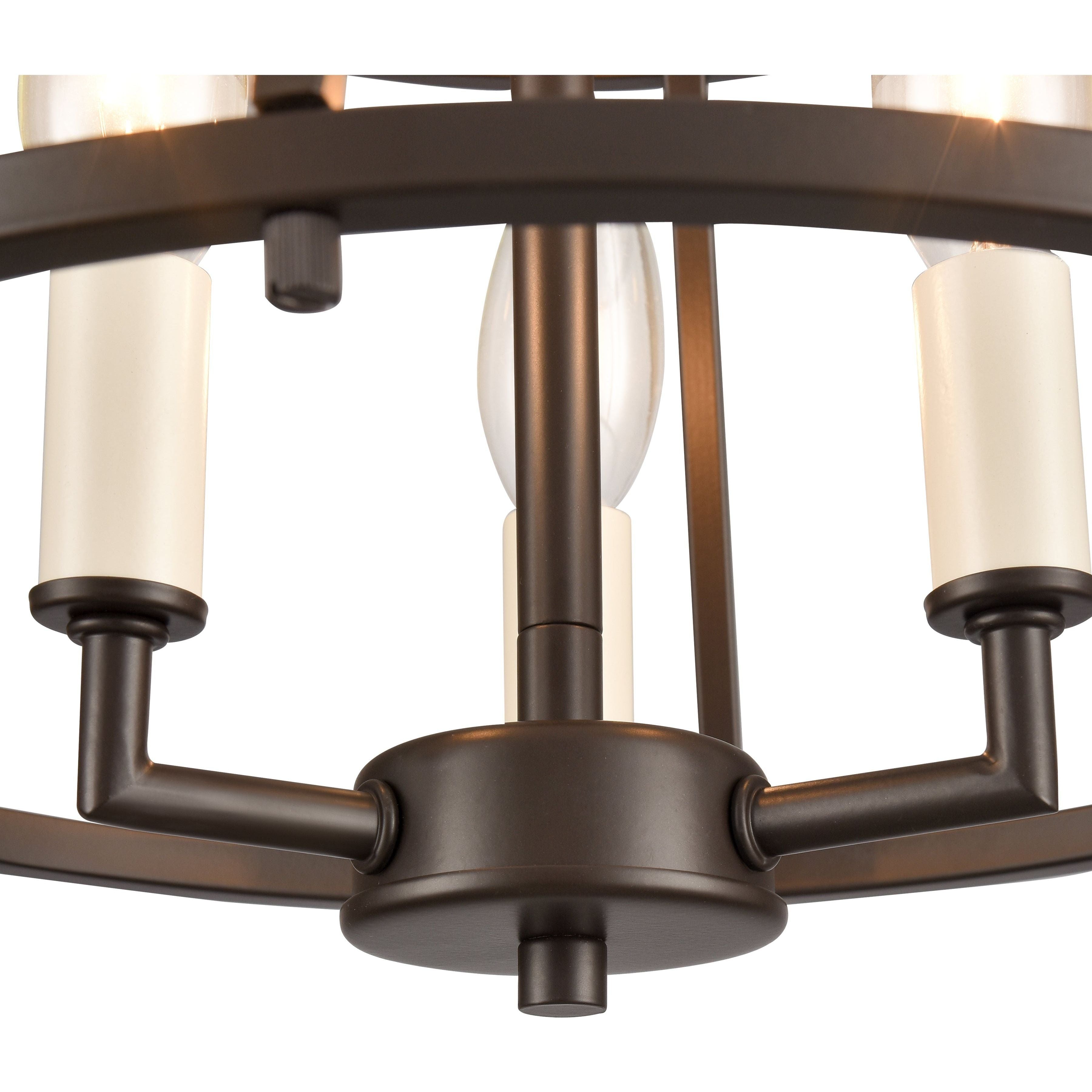 Joanie 13" Wide 3-Light Semi Flush Mount