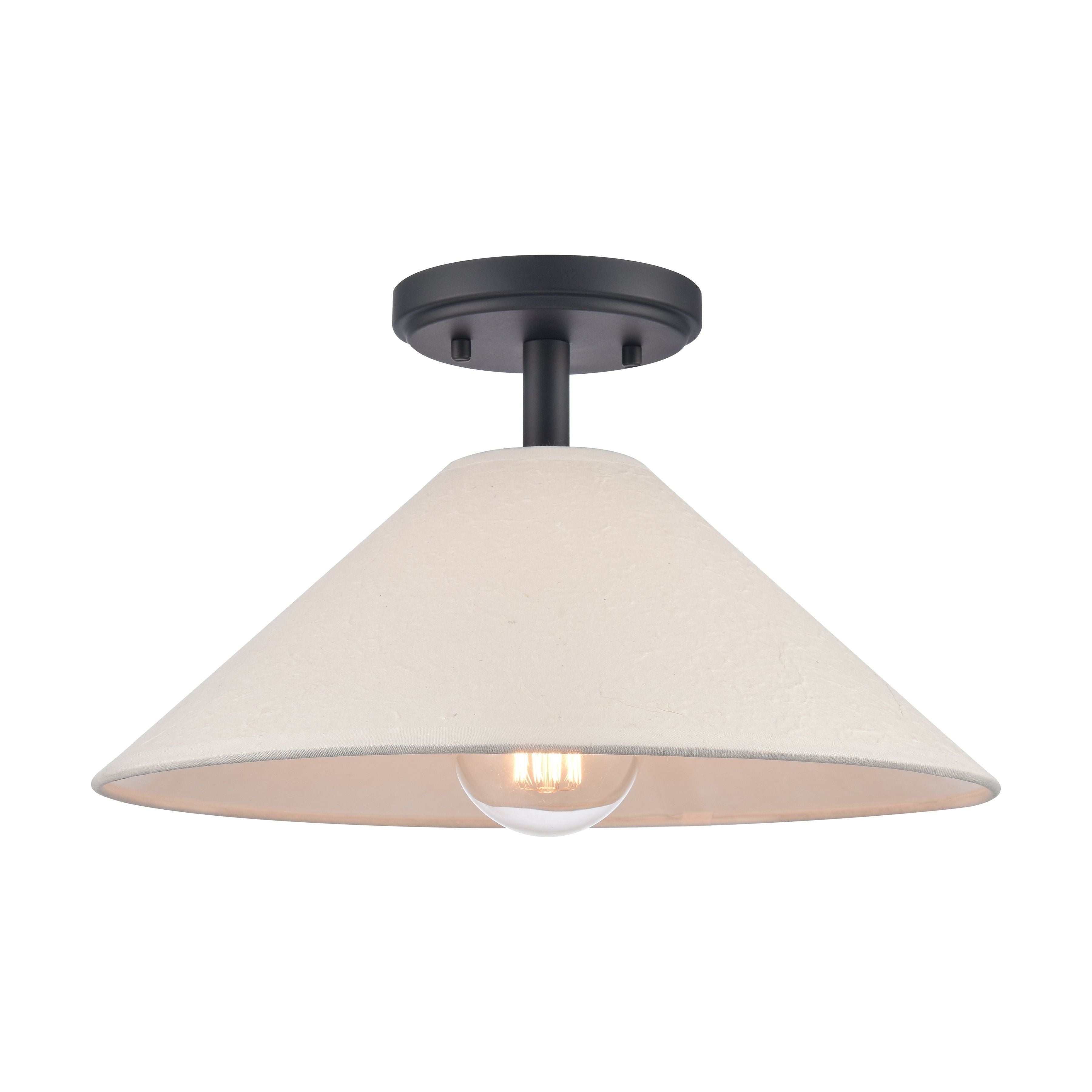 Rydell 14" Wide 1-Light Semi Flush Mount