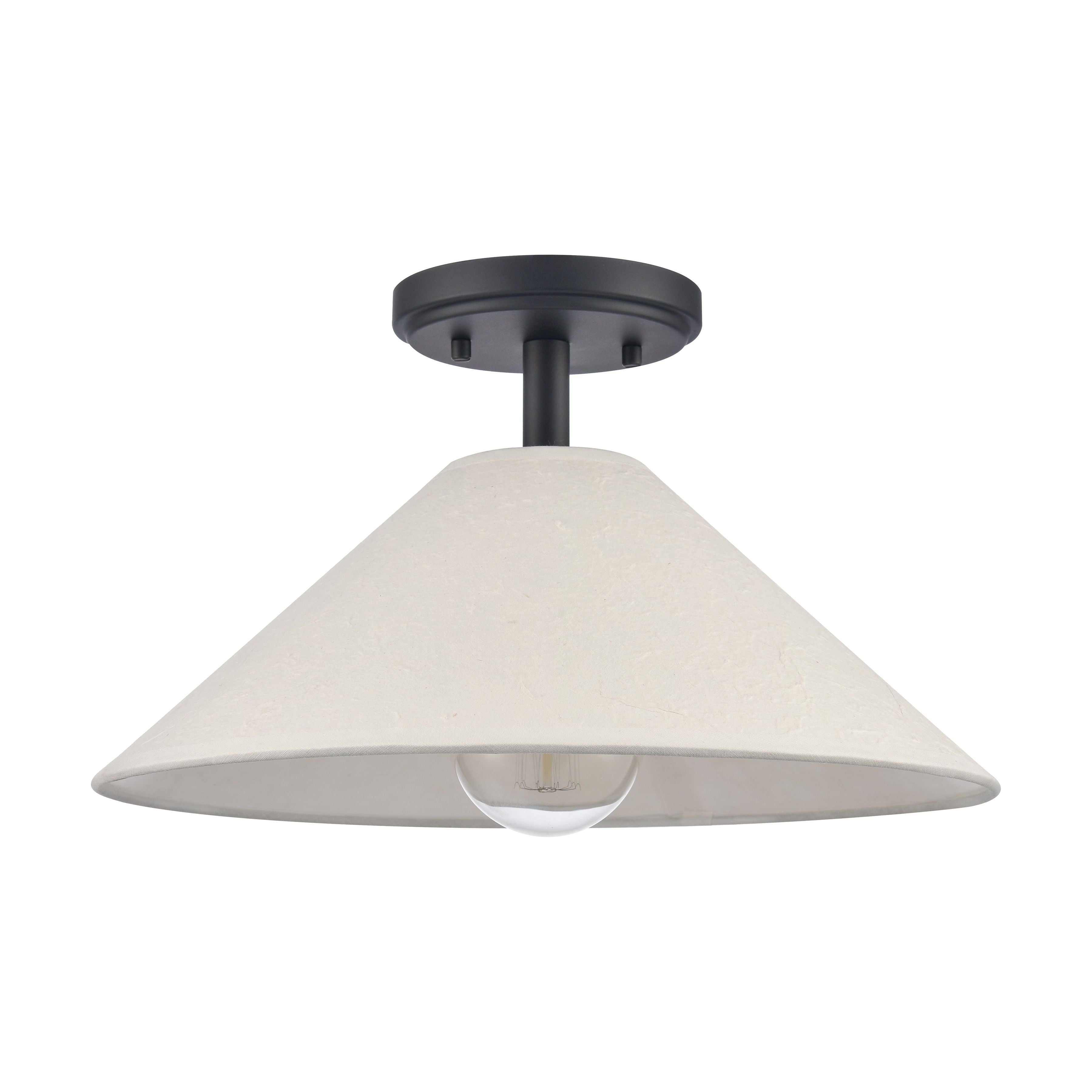 Rydell 14" Wide 1-Light Semi Flush Mount