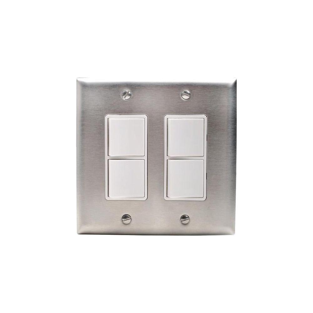 Dual Duplex Switch Weatherproof Surface Mount and Gang Box 20 Amp Per Pole