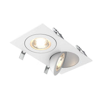 Double 4" Flat Recessed LED Gimbal Light