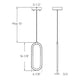Single Vertical Oblong Pendant 16"
