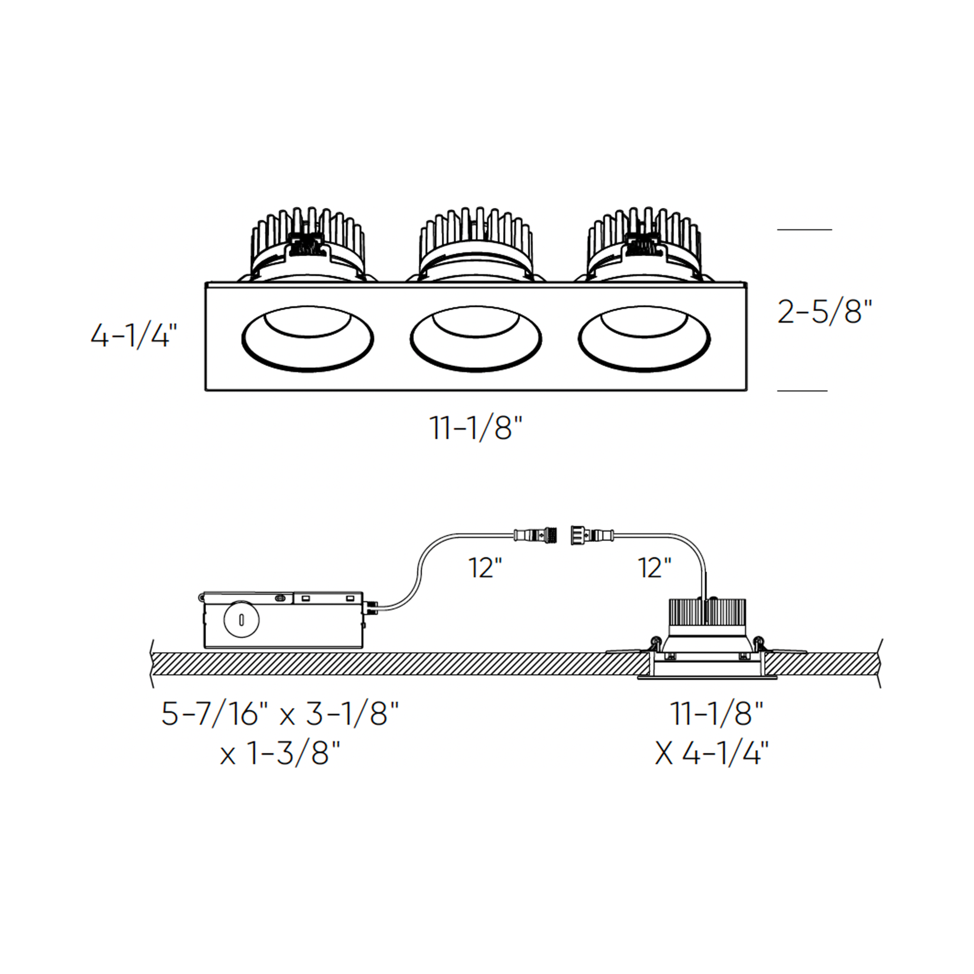 Triple GBR35 Gimbal Downlight