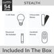 Stealth DC Fan with LED Light 54"