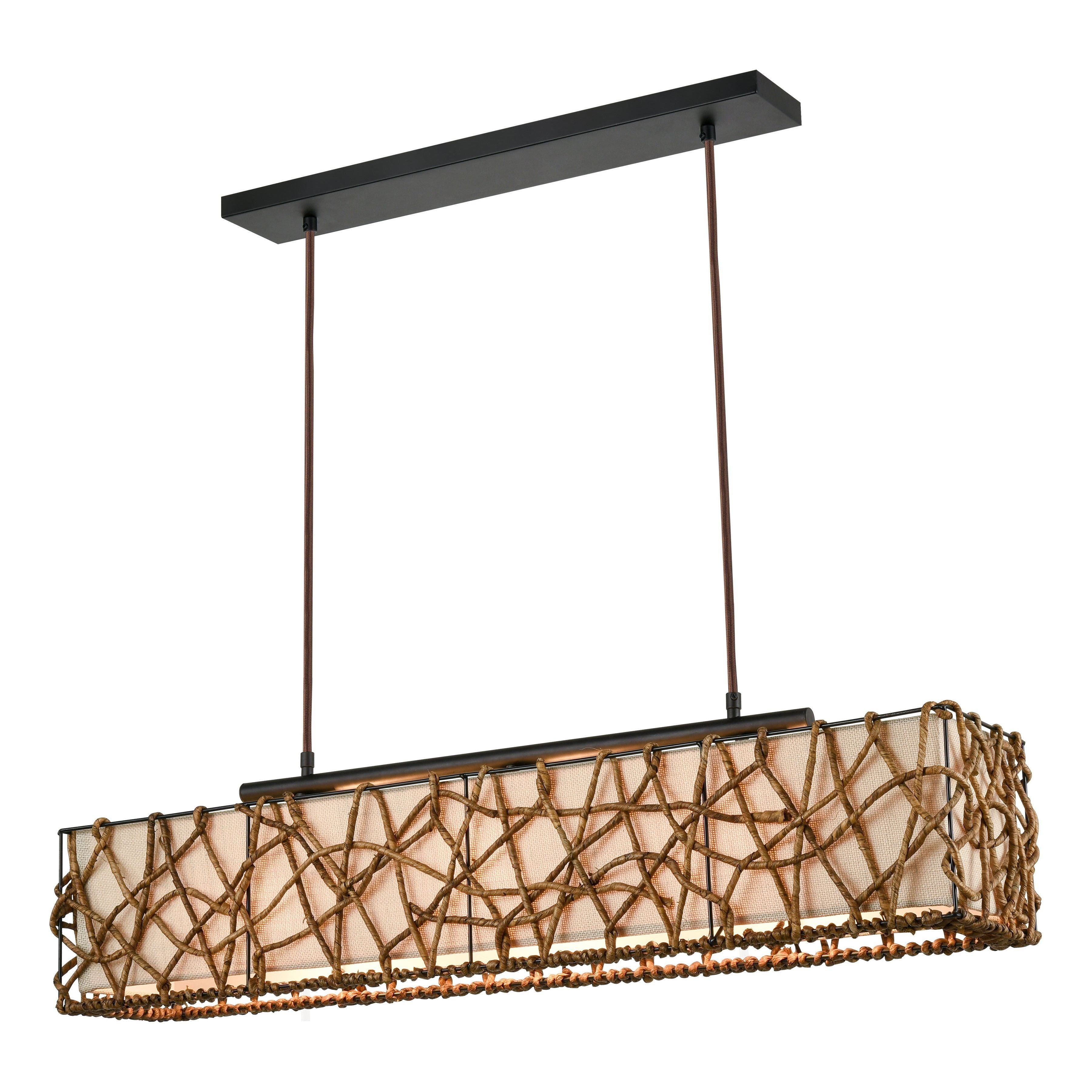 Bindan 39" Wide 3-Light Linear Chandelier