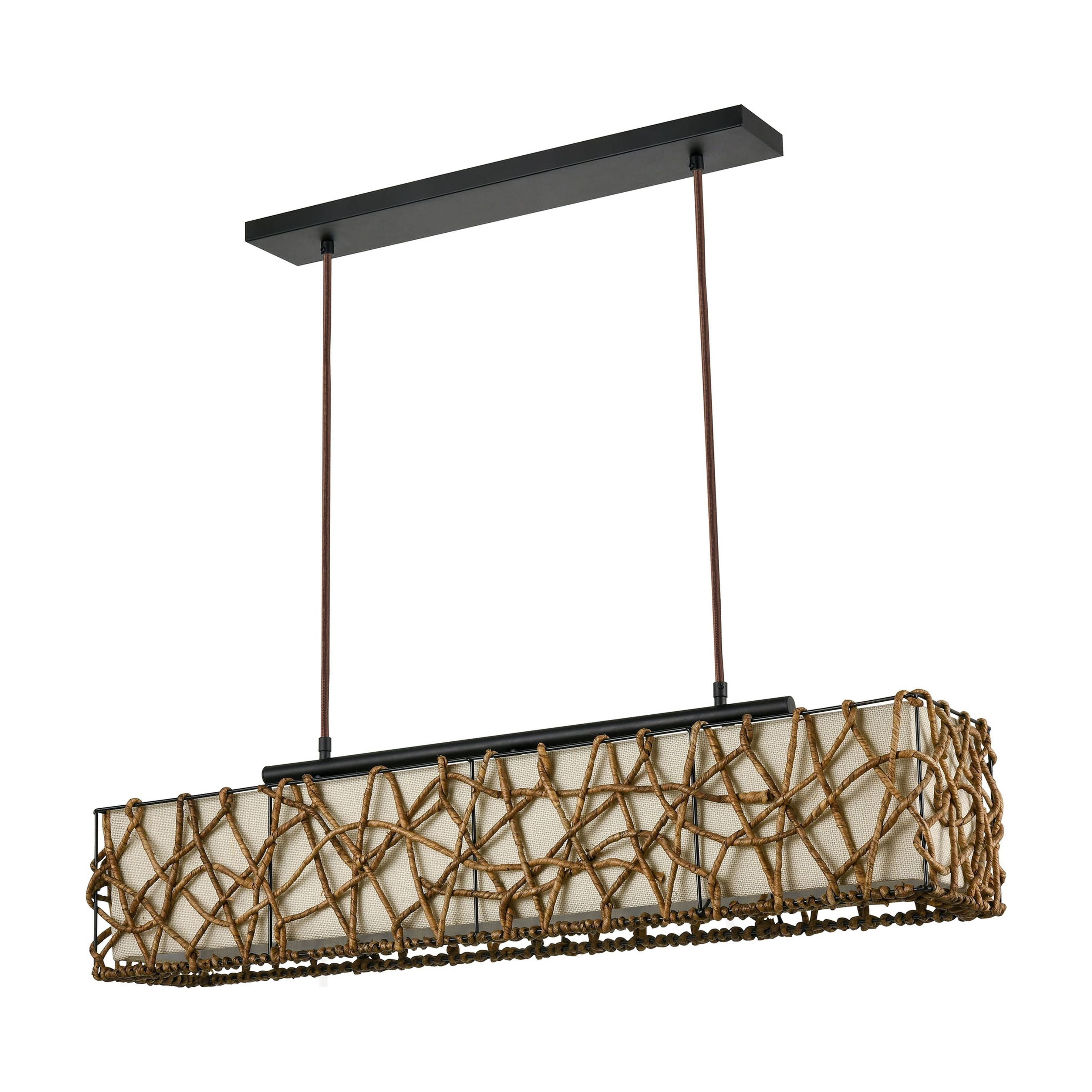 Bindan 39" Wide 3-Light Linear Chandelier