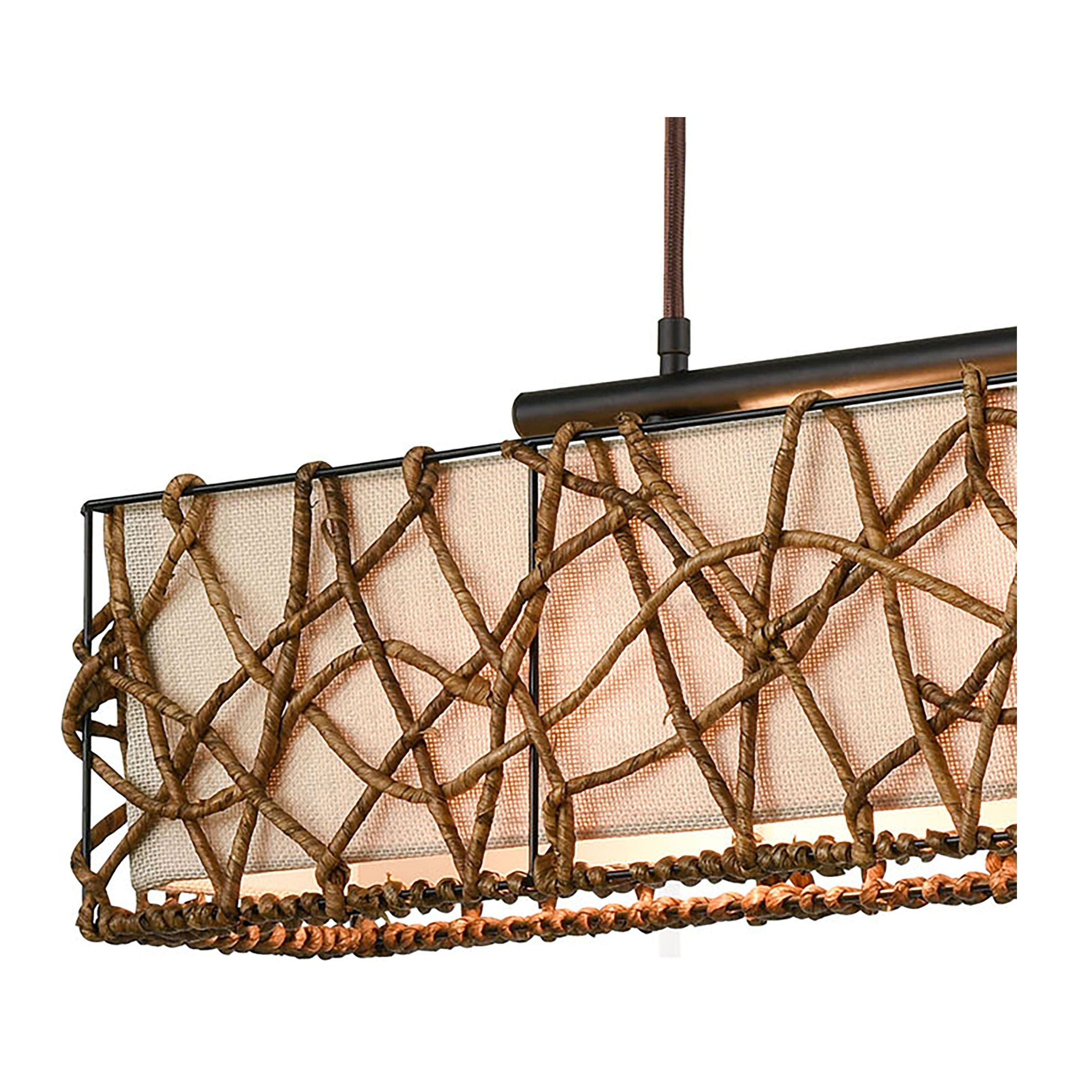 Bindan 39" Wide 3-Light Linear Chandelier