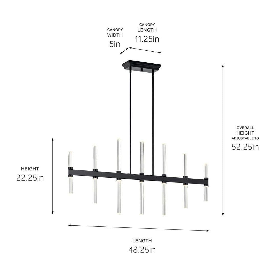 Sycara 48.25" 14-Light LED Linear Chandelier