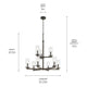 Crosby 32.5" 9-Light 2-Tier Chandelier