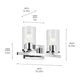 Crosby 15.25" 2-Light Vanity Light