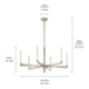 Sycara 36.25" 6-Light LED Chandelier