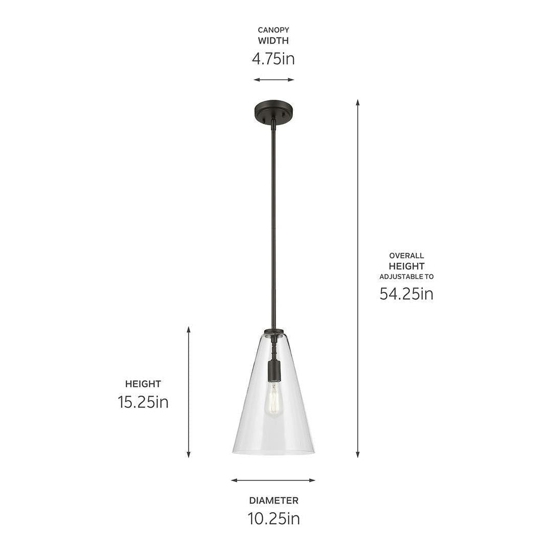 Everly 15.25" 1-Light Cone Pendant