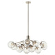 Silvarious 48" 12-Light Linear Convertible Chandelier
