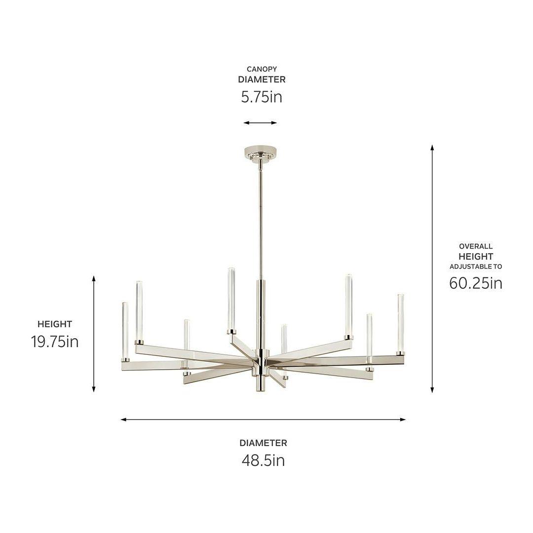 Sycara 48.5" 8-Light LED Chandelier