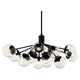 Silvarious 48" 12-Light Linear Convertible Chandelier