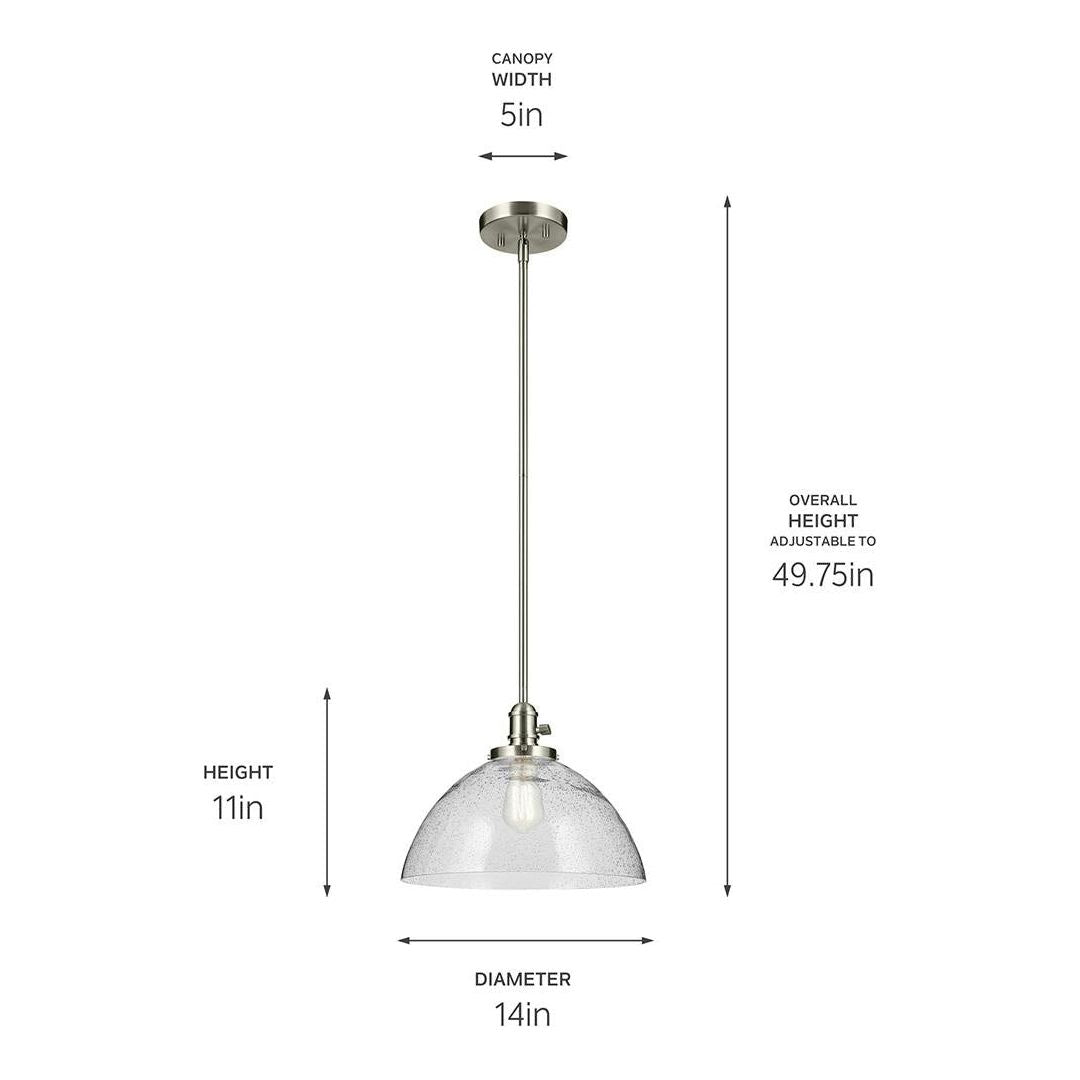 Avery 11" 1-Light Dome Pendant