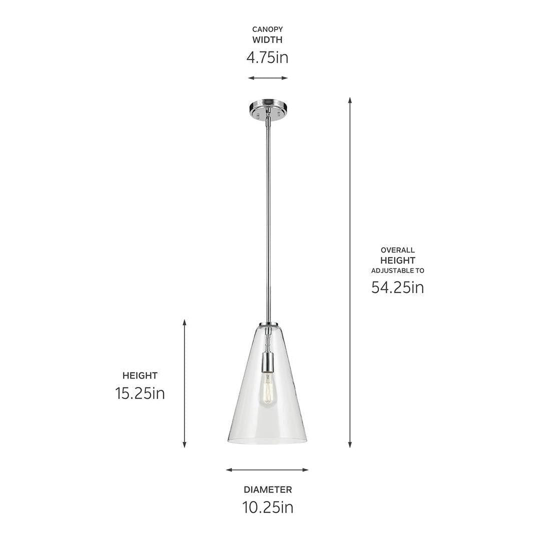 Everly 15.25" 1-Light Cone Pendant