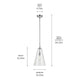 Everly 15.25" 1-Light Cone Pendant