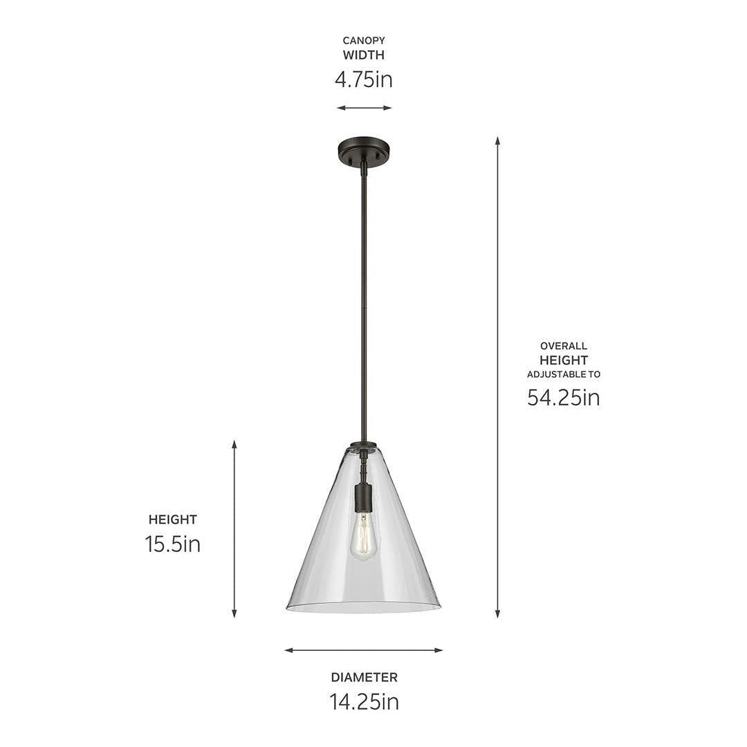 Everly 15.5" 1-Light Cone Pendant