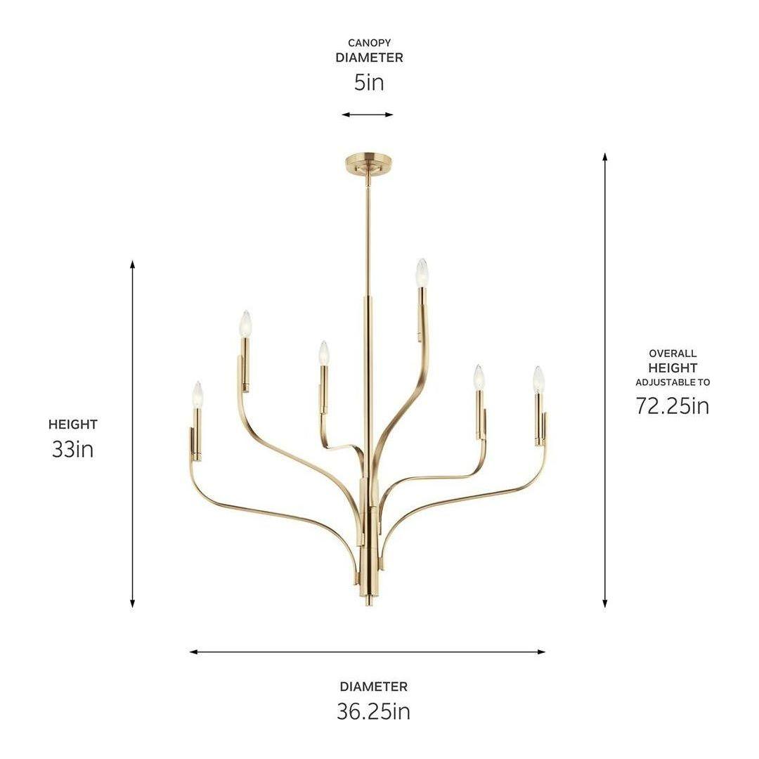 Livadia 36.25" 6-Light Chandelier