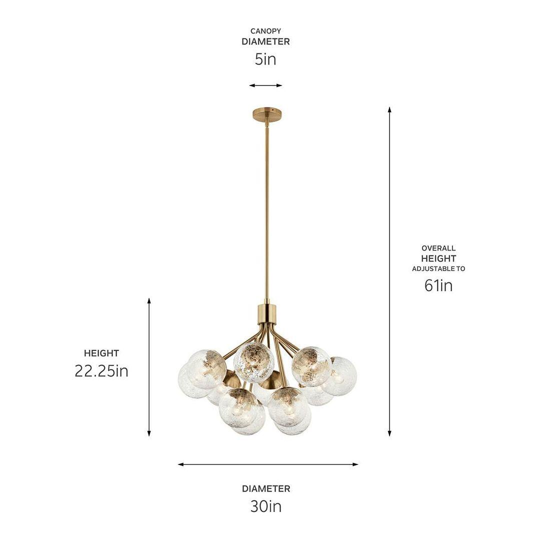 Silvarious 30" 12-Light Convertible Chandelier