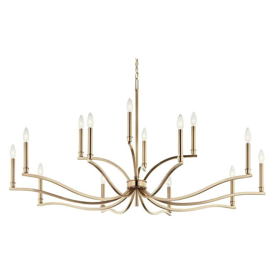 Malene 52.75" 14-Light 2-Tier Chandelier