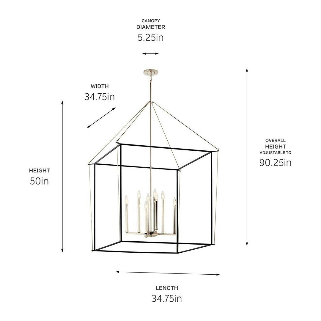 Eisley 50" 8-Light 2-Tier Foyer Pendant