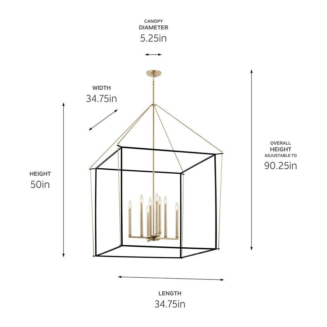 Eisley 50" 8-Light 2-Tier Foyer Pendant