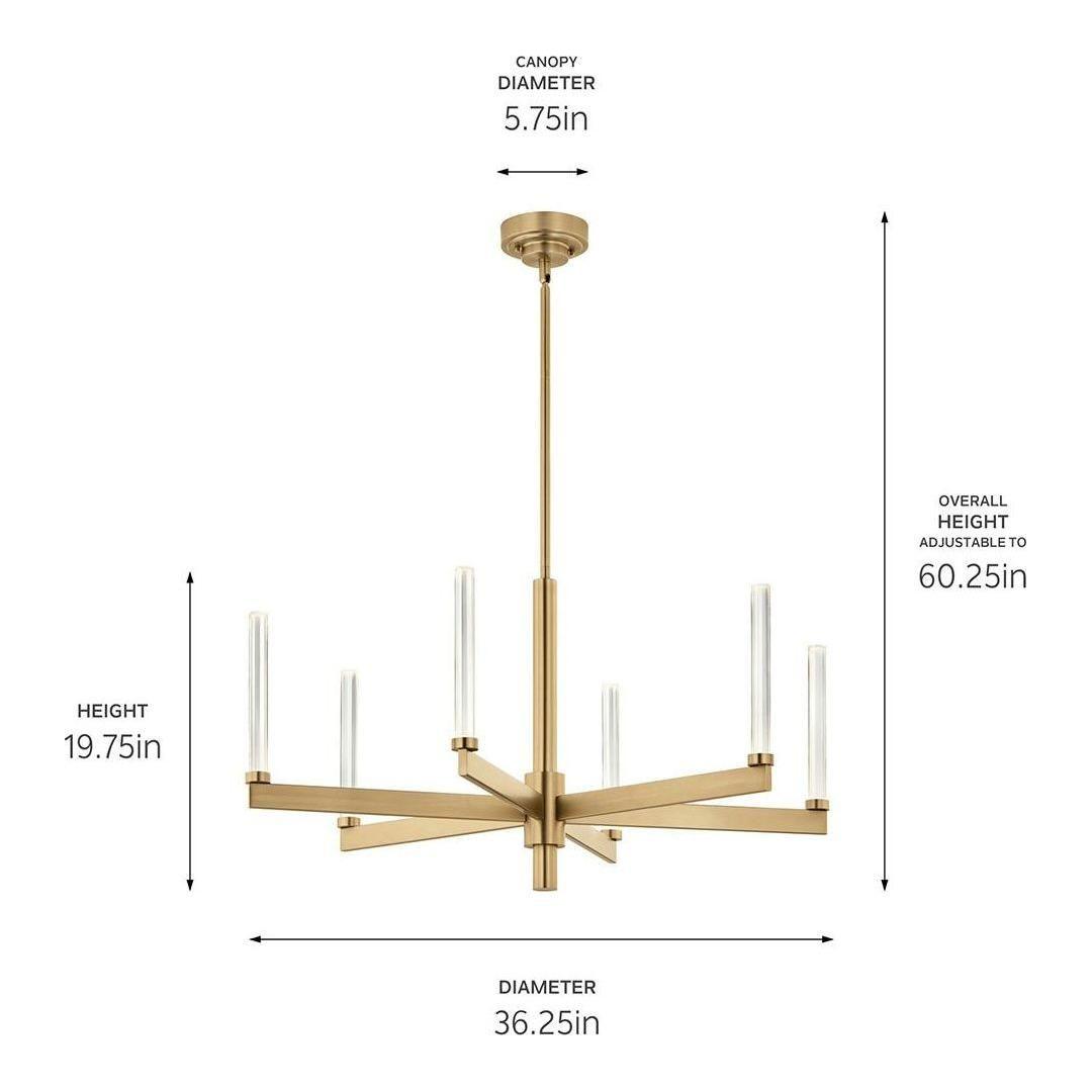 Sycara 36.25" 6-Light LED Chandelier