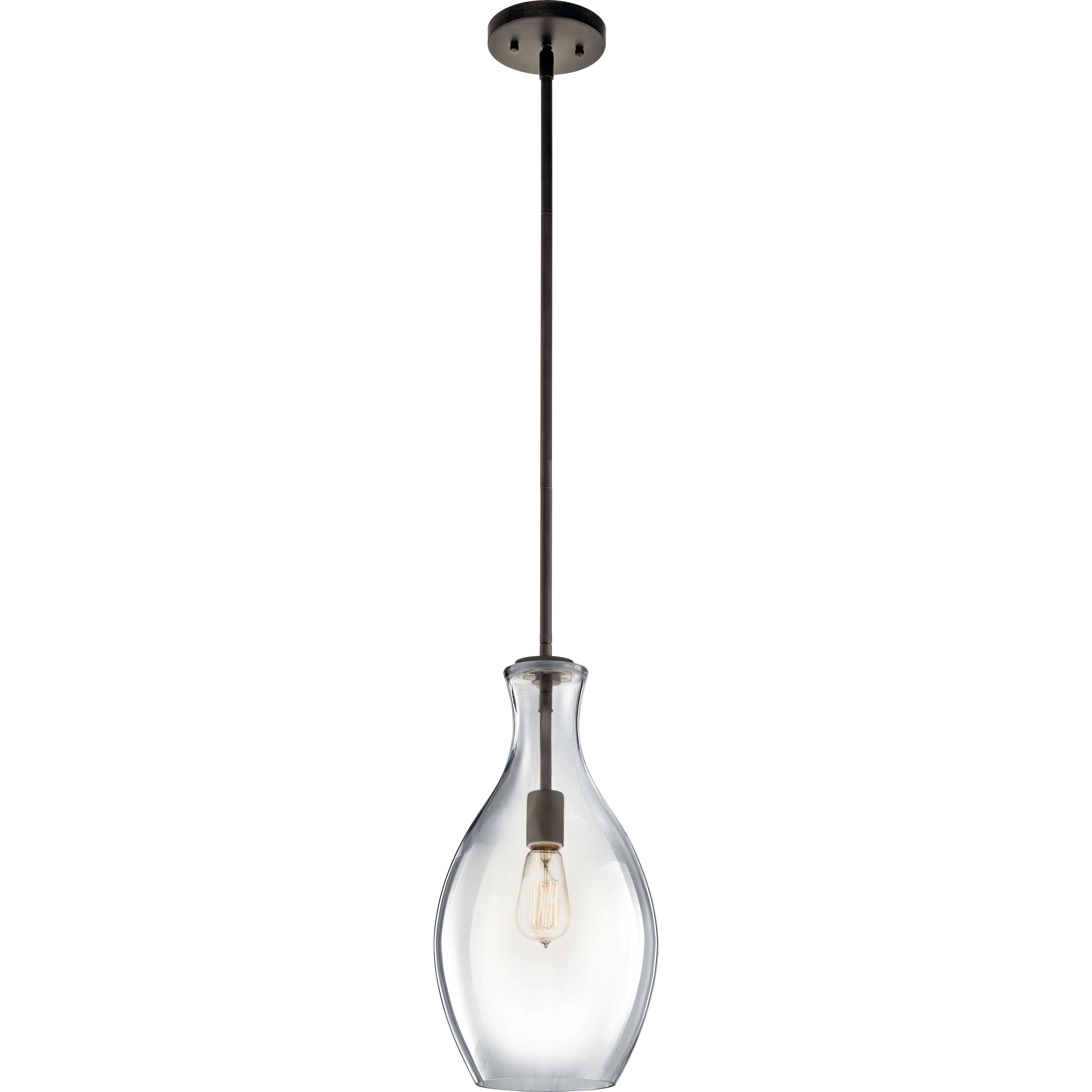 Everly 17.75" 1-Light Hour Glass Pendant