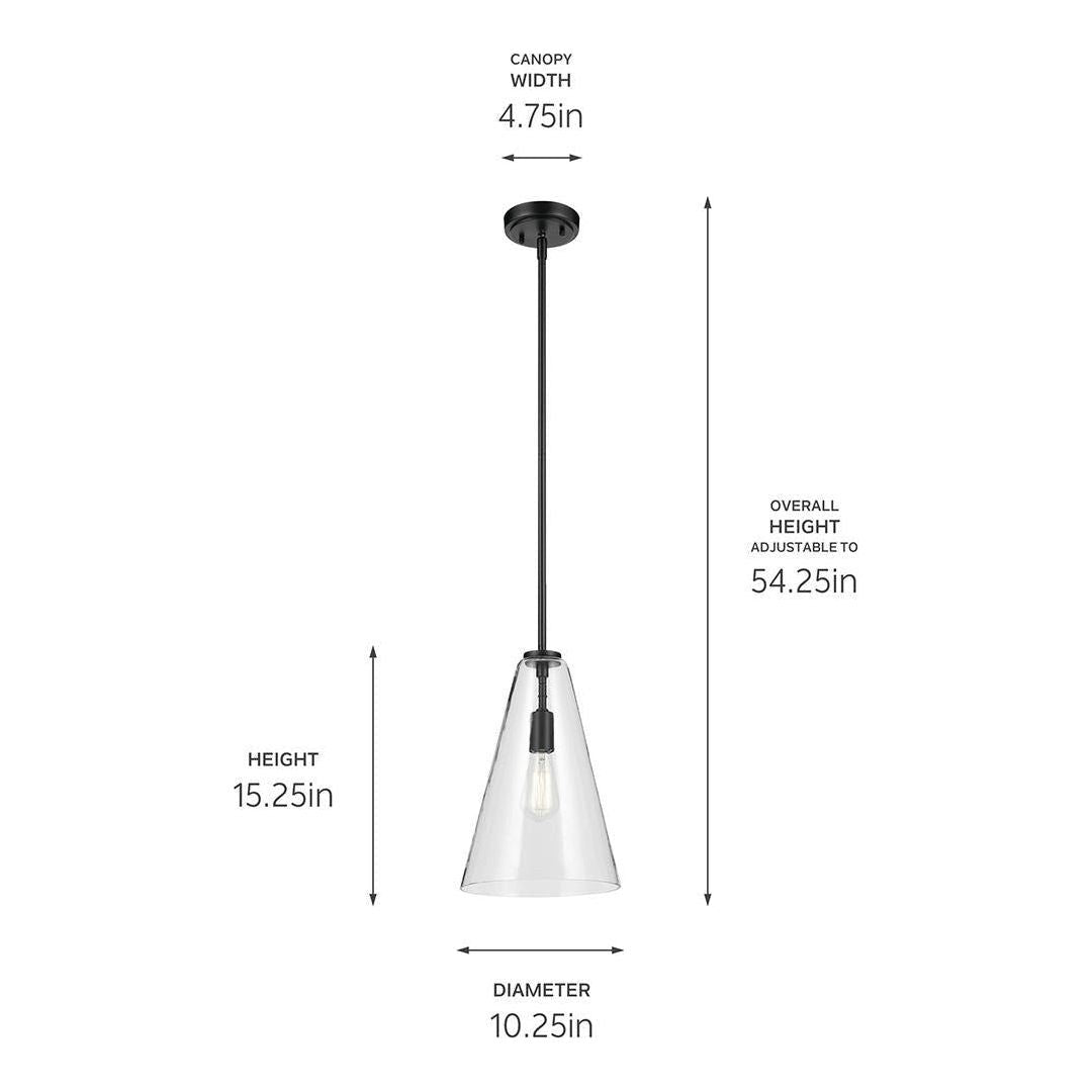 Everly 15.25" 1-Light Cone Pendant