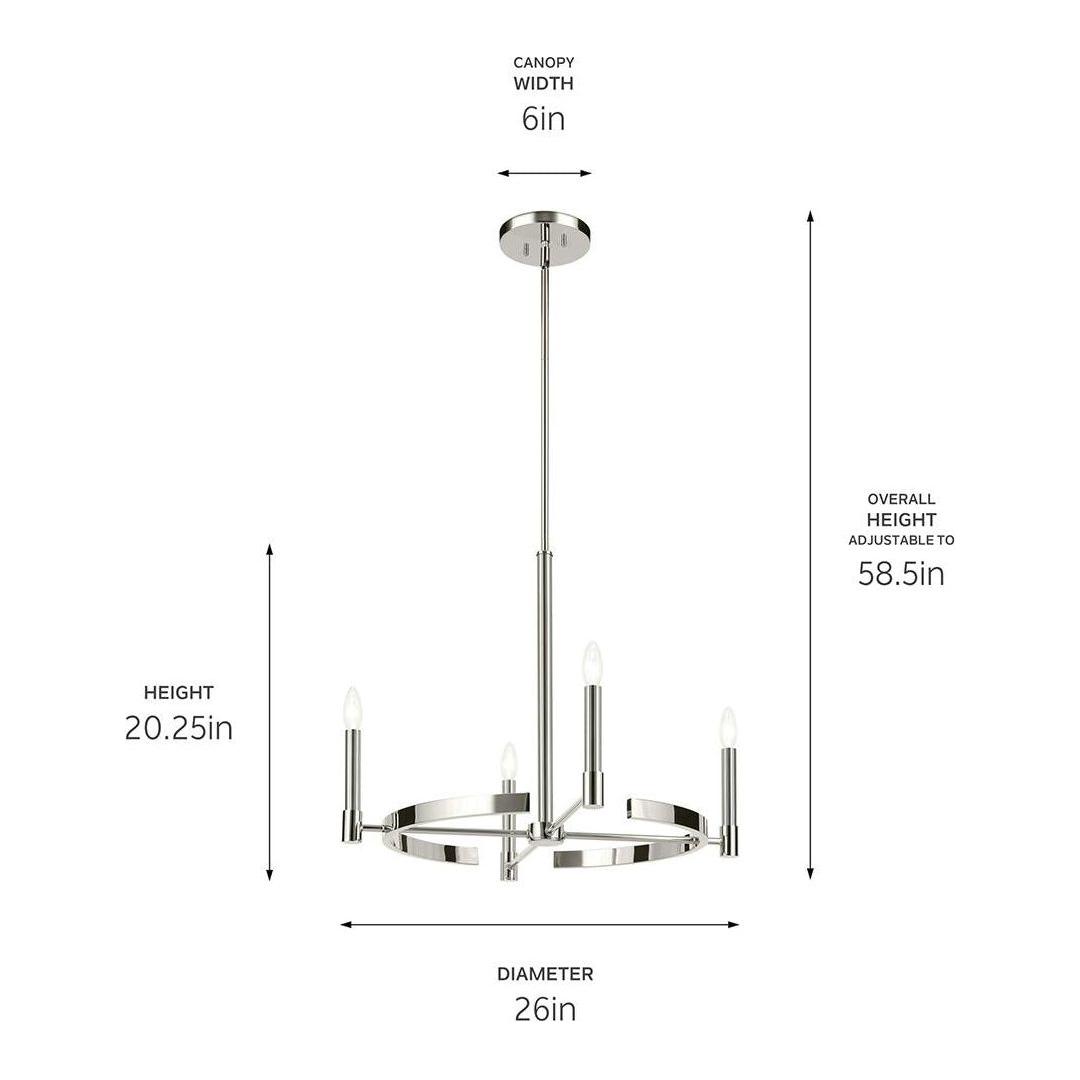 Tolani 20.25" 4-Light Chandelier