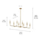 Alvaro 45.5" 8-Light Linear Chandelier