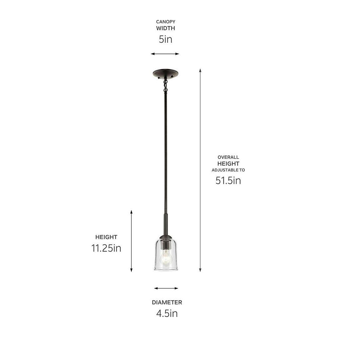 Shailene 11.25" 1-Light Mini Pendant