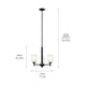 Shailene 15.25" 3-Light Mini Chandelier