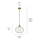 Avery 14" 1-Light Globe Pendant