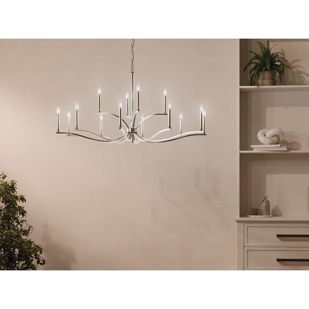 Malene 52.75" 14-Light 2-Tier Chandelier